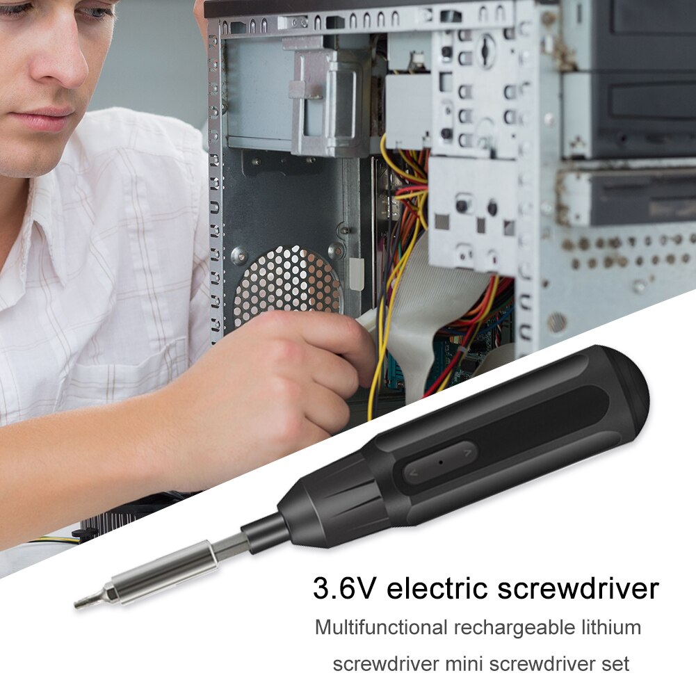 Electrical Screwdriver Set Hand 3.6V Rechargeable Screwdriver Drill Bit Set Portable Rechargeable Power Repair Tools