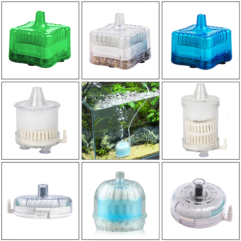 Mini Aquarium Spong Filter Lucht Zuurstof Aangedreven Pomp Fish Tank Biochemische Spons Doos Filter Mute Water Filter Aquarium Filter Tool