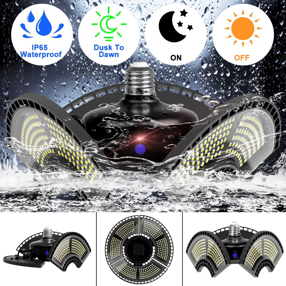 Garage LED Ceiling Lamp E27 Spotlight Waterproof High Bay Light Industrial Workshop Warehouse Lighting AC110-220V Led Chandelier