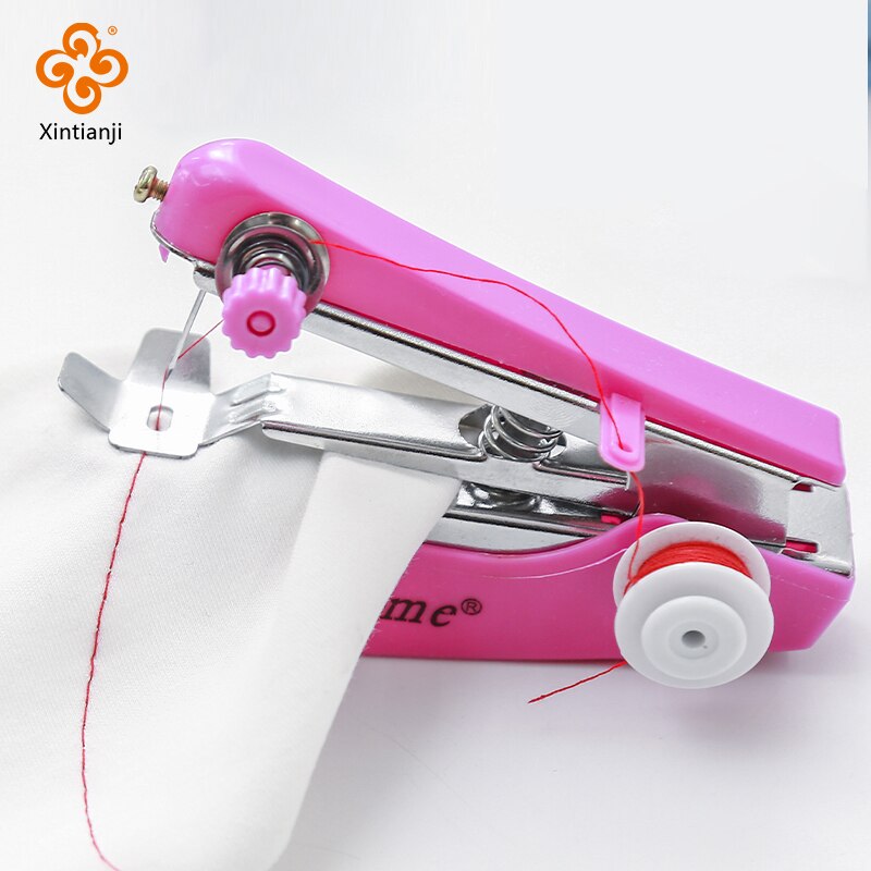 Mini Sewing Machine Small Manual Pocket Sewing Machine Travel Portable Home Tailoring Machine DIY Needlework Sewing Tools TJ4842