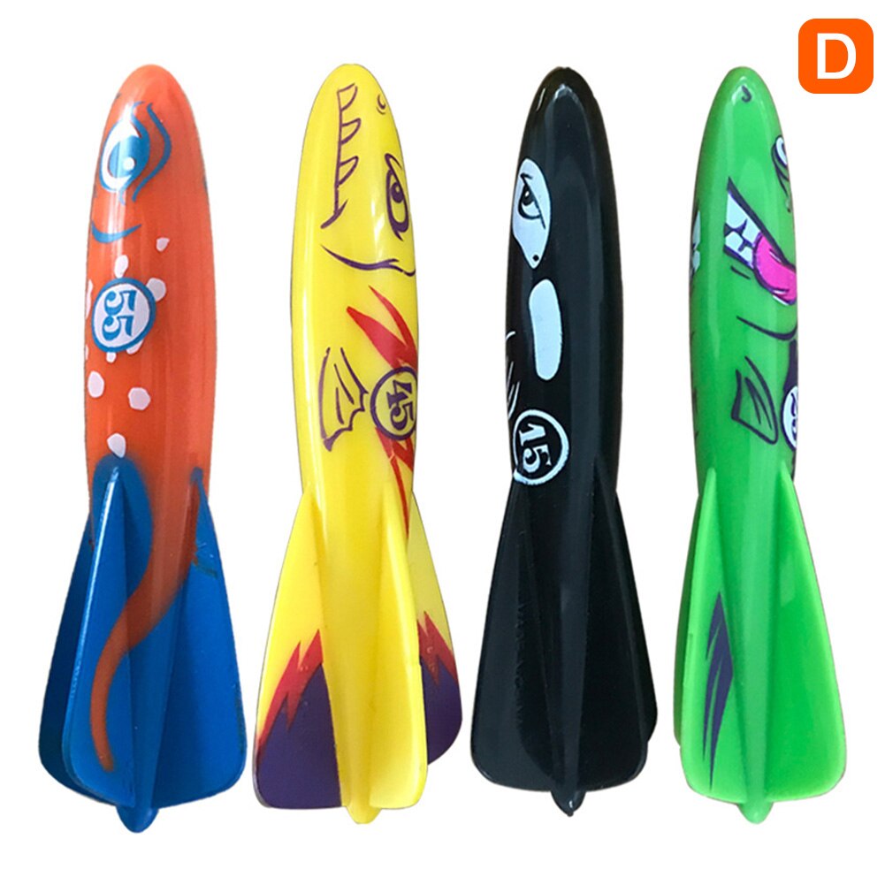 4 Stuks Kinderen Zwembad Speelgoed Raket Torpedo Duiken Spelen Zomer Spel Voor Kinderen: d