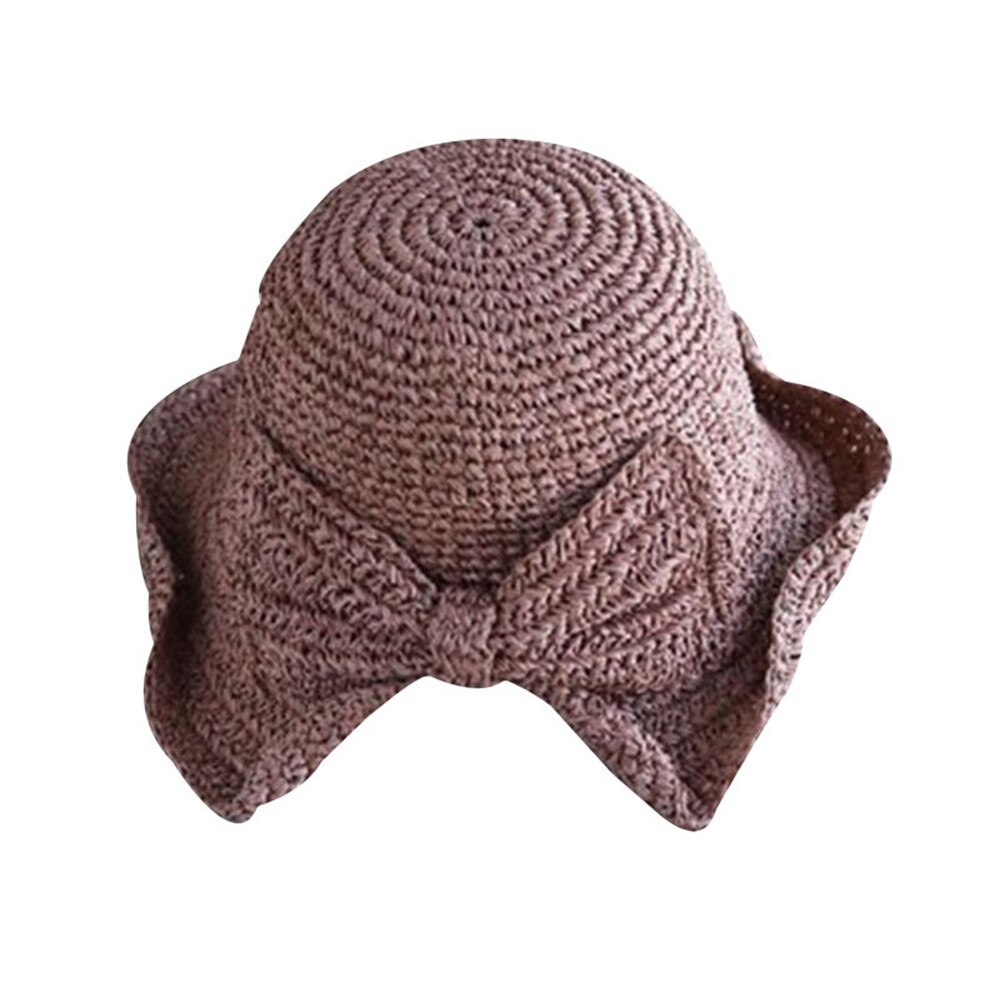 Novedad, sombrero de ala y lazo para verano, sombrero de verano plegable de ala ancha, sombrero de paja flexible, sombrero de playa para verano para mujeres y niñas BN99