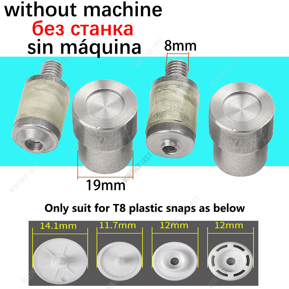 Aluminium handpons persmachine en stalen matrijzen voor drukknopen oogje doorvoertule parel klinknagel jeans knop mal naaien accessoire: Donkergrijs