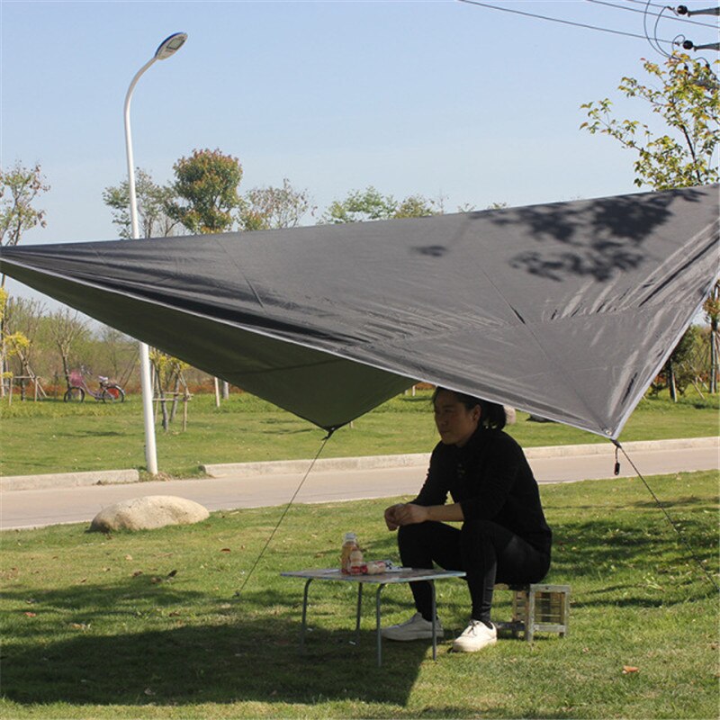 320*250cm telo impermeabile ultraleggero riparo da sole tenda da campeggio tenda da giardino tende da sole protezione solare tenda da sole per Picnic in spiaggia: Black