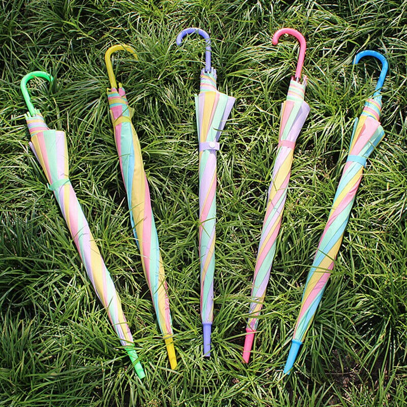 Helden Regenschirm Für Kinder - Transparente Kuppel Mit Gebogenem Griff