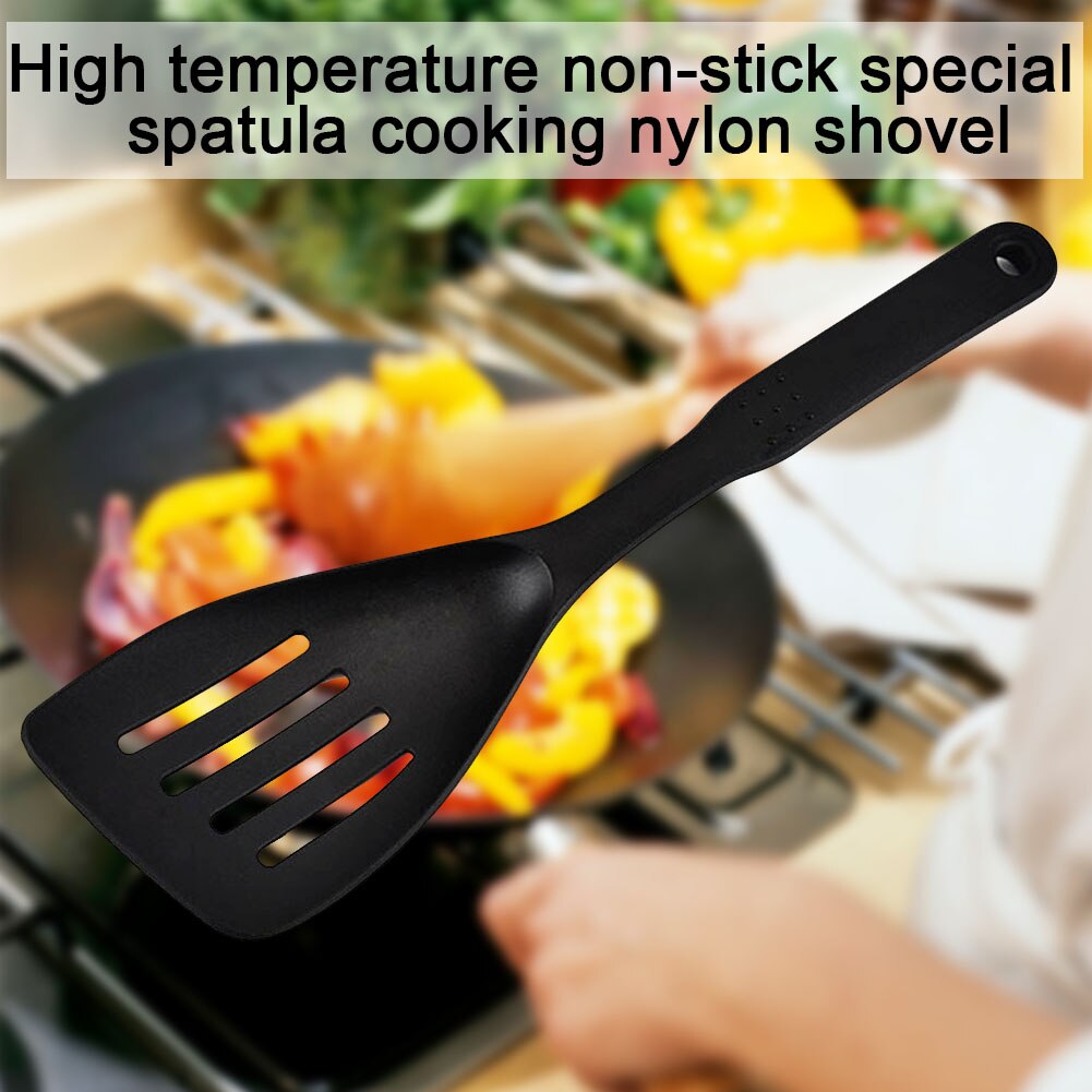 Nylon Slotted Turner Heat Resistant Kitchen Hygienic Cooking Utensil Easy Clean Frying Non-stick Handhold Spatula