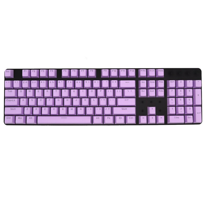 Doubleshot ABS Mechanical Keyboard Keycaps for Cherry Mechanical Keyboard Accessories 104Key Universal Ergonomic Backlit Key Cap: SMT3C452PurpleABS