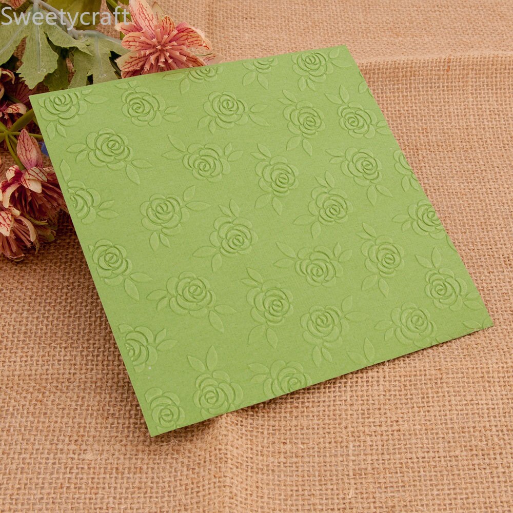 Rose Flower Embossing Folders For Christmas Card Making Supplies Paper Craft Scrapbooking Plastic Embosser Stencil