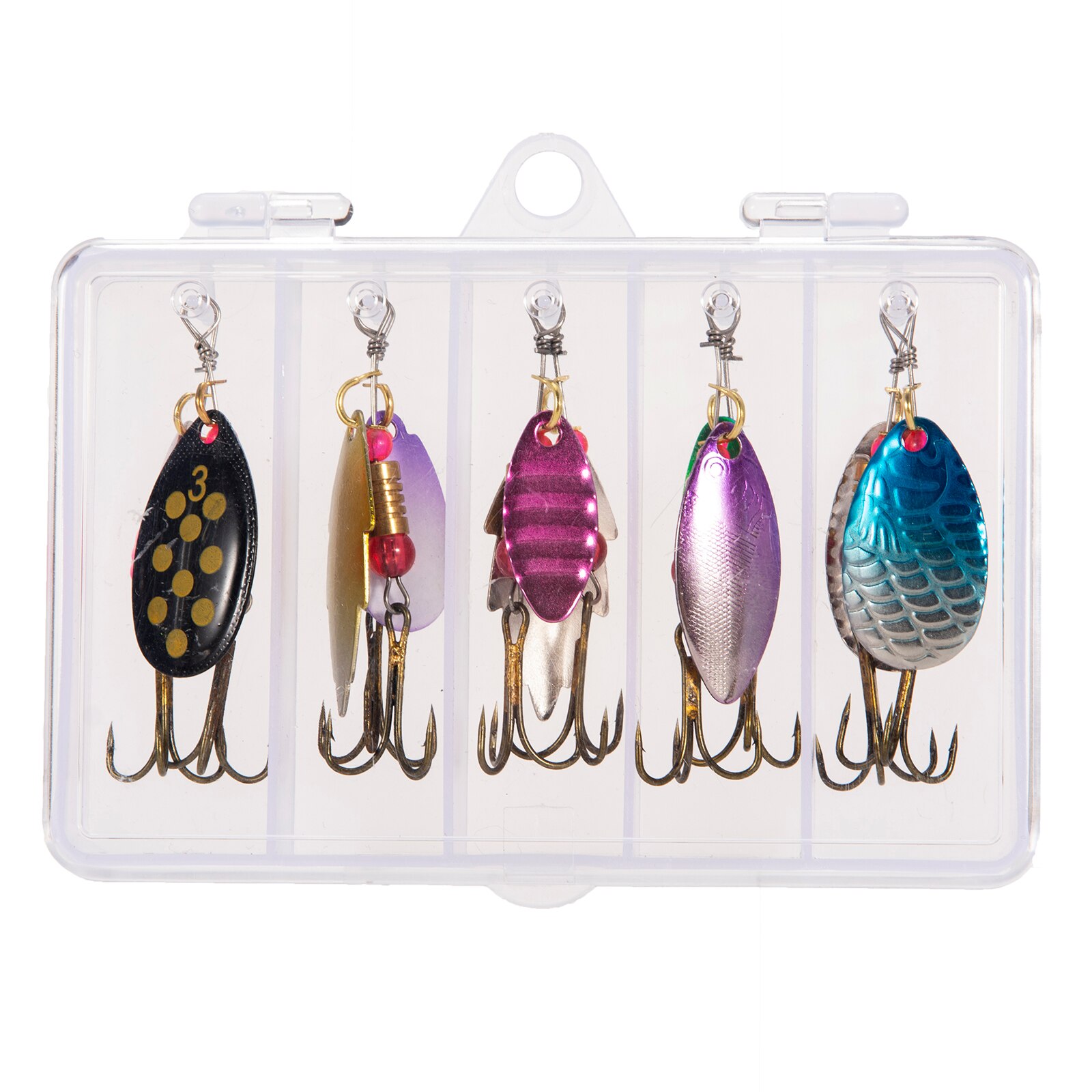 16pcs Fishing Spoons Lures Metal Baits Set for Trout Bass Casting Spinner Fishing Bait with Storage Bag Case Fishing Accessorise: 10pcs set A