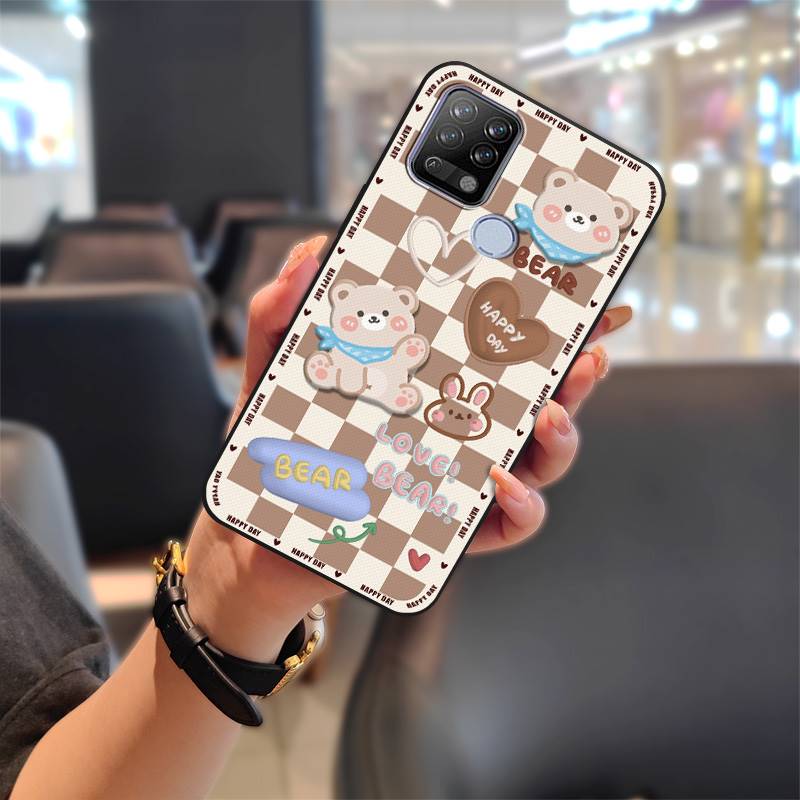 Mobile Case Shockproof Phone Case For Tecno Pova/LD7 Back Cover Silicone Full wrap Phone Protector Cover Anti-dust TPU: Khaki