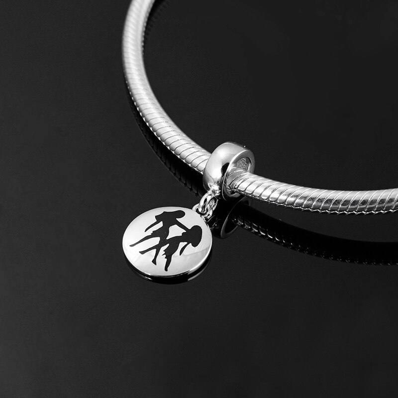 12 Constellation Zodiak Charms 925 Sterling Zilveren Hangers Kralen Sieraden Maken Fit Originele Europese Charms Armband Ketting: Gemini