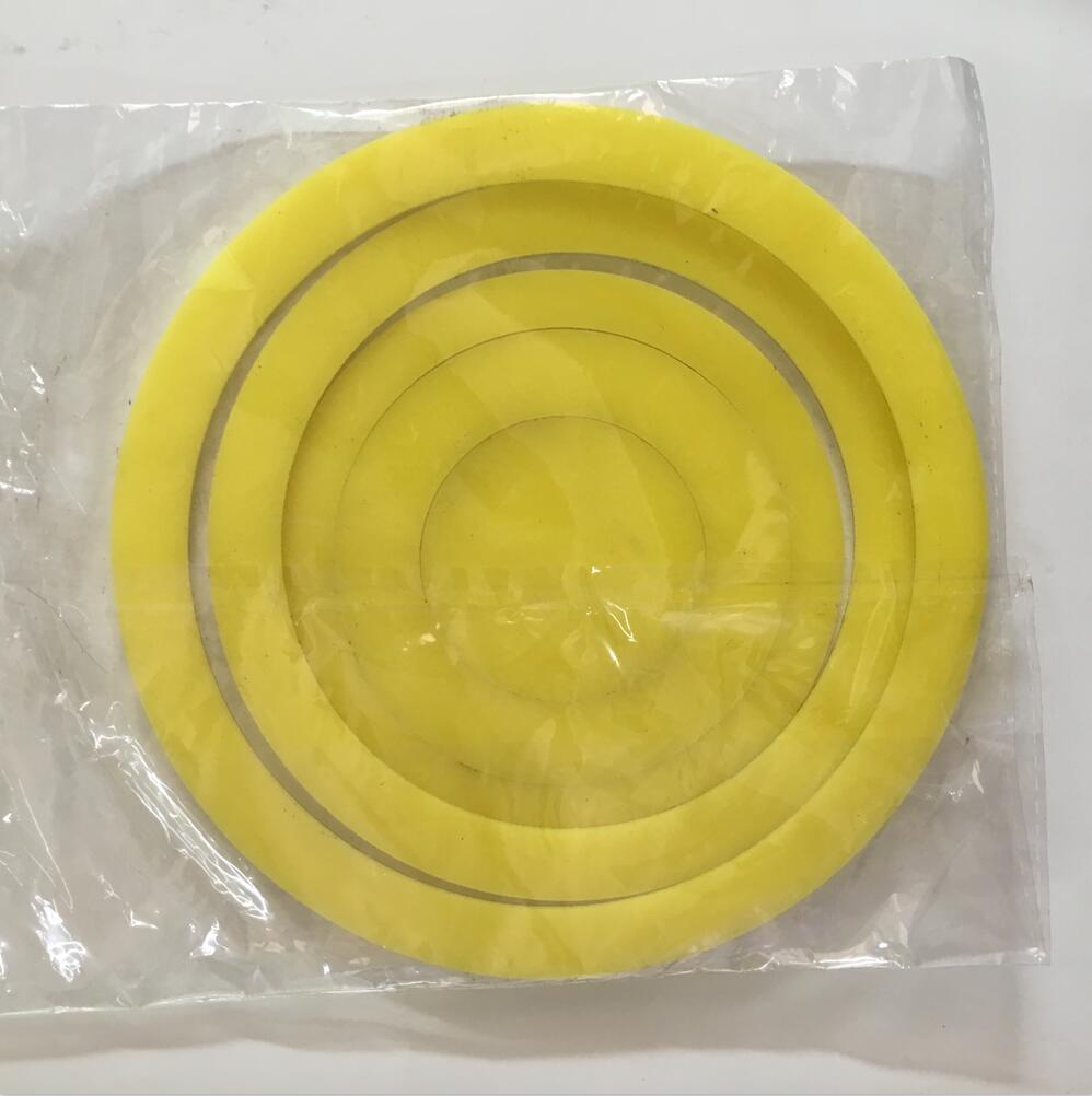 Pegatinas de pared circulares de lunares acrílicos para niños, decoración de habitaciones de bebé, calcomanías de pared redondas para el hogar, Mural de arte autoadhesivo DIY, 5 uds./lote: YELLOW