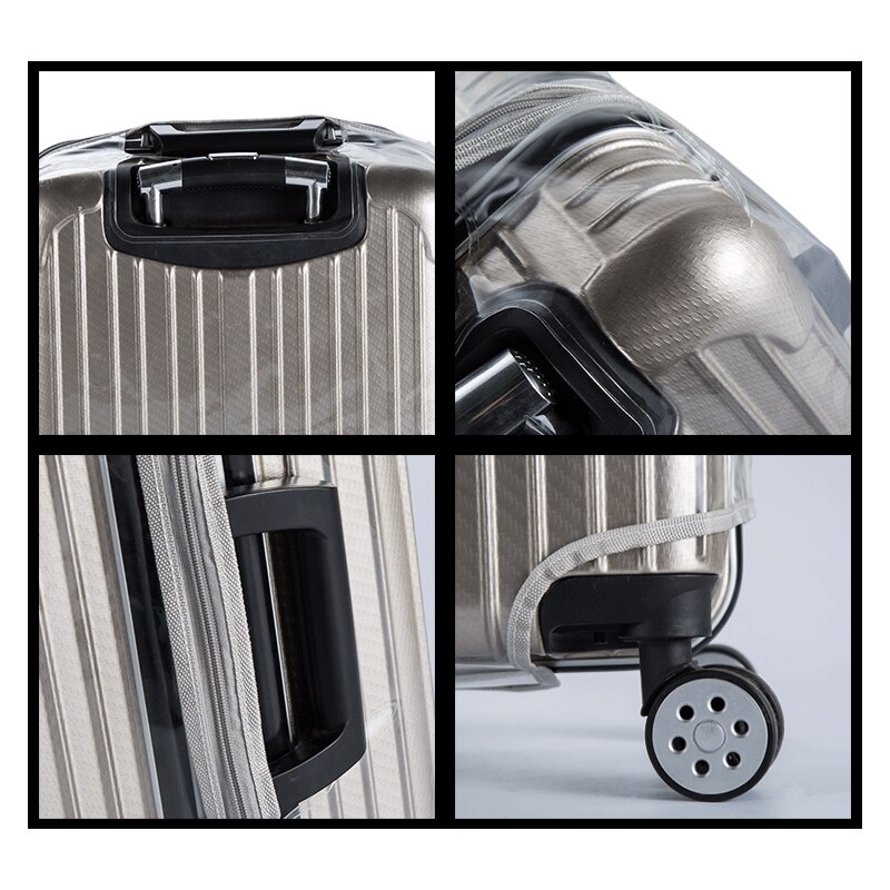 RUPUTIN PVC Waterproof Suitcase Protective Cover Travel Luggage Dust Cover Trolley Case Thicker Wear Dust Cover