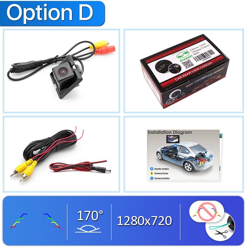 GreenYi 170 Degree AHD 1920x1080P Special Vehicle Rear View Camera for Toyota Land Cruiser Prado LC150 LC 150 Car