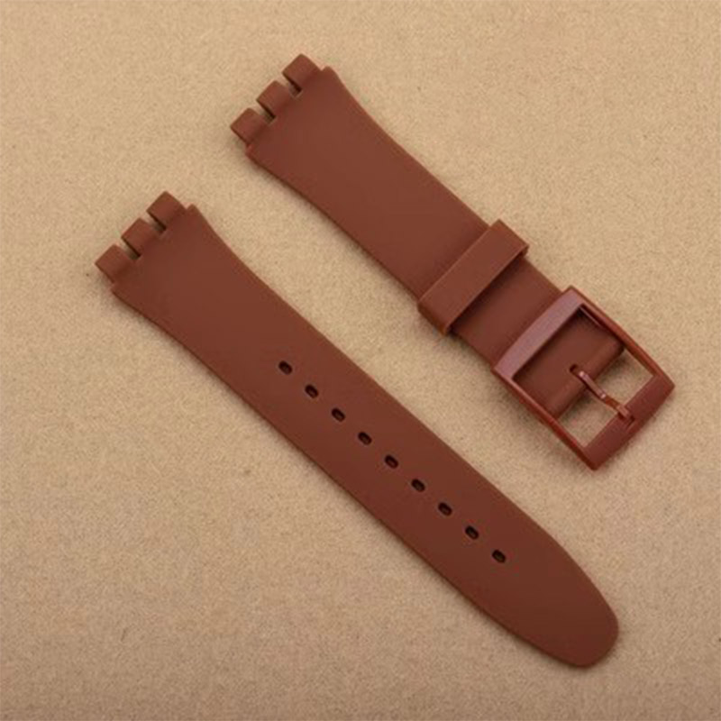 Bracelet en Silicone souple coloré pour montre Swatch, 16mm 17mm 19mm 20mm, accessoires de remplacement avec outil