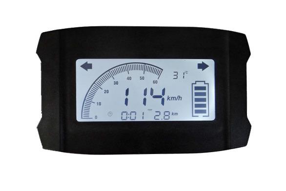 speedometer LCD display 36v48v60v72v84v+speed/battery level indicator+turning signal+voltmeter for lithium/lead acid battery