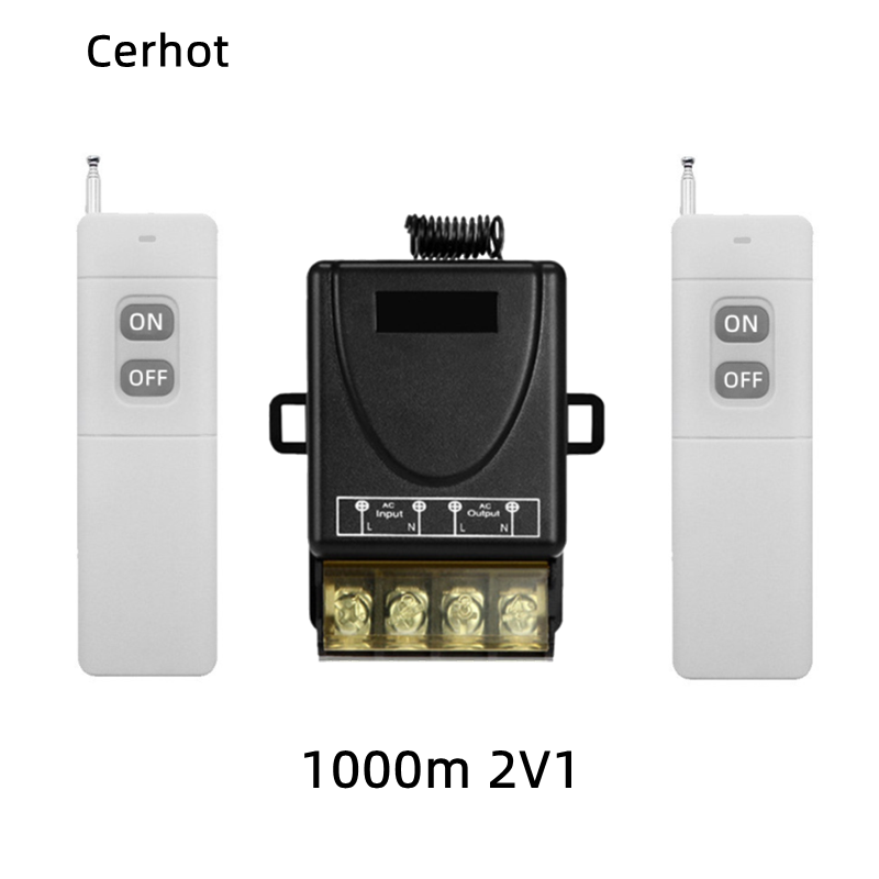 Cerhot Wireless Remote Control Switch On-off High-power 30A Wide-voltage AC 85-265V Long-distance RF433 Remote Control 3000M: Gold