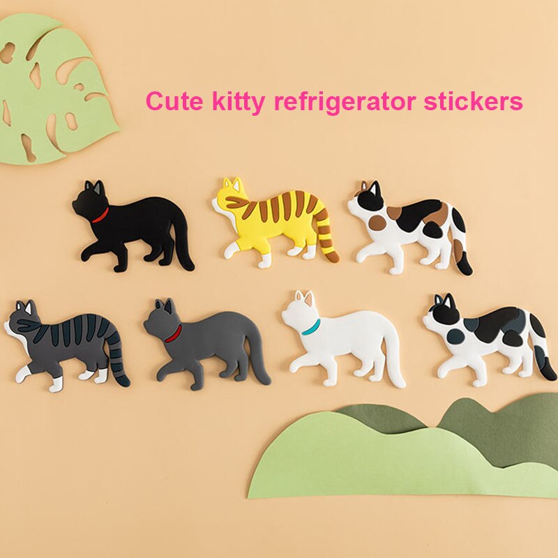 Fridge Magnet Japanese Cat Refrigerator Magnet Hook Refrigerator Hook Cute Cartoon Cat Tail Hook Strong Magnetic Hook