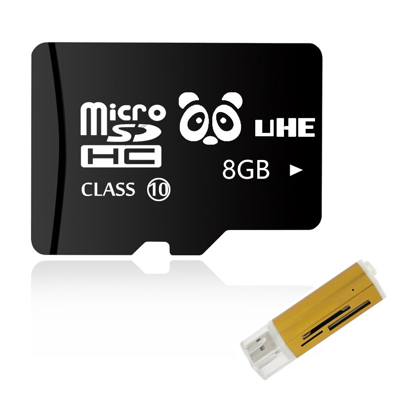 Black Microsd SD 32GB memory card 64GB tf cards 4GB 8GB 16GB flash microsd with card reader mini: 8GB