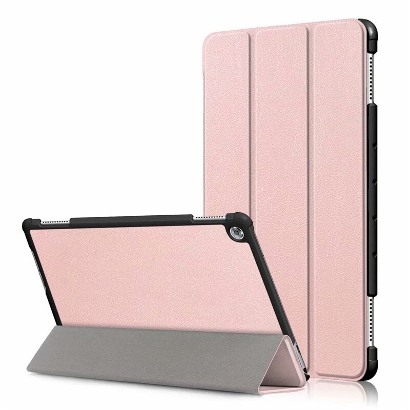 Case for Huawei MediaPad M5 Lite 10 BAH2-W19/L09/W09 Ultra Slim Pu Leather Stand Cover for Media Pad M5 Lite 8.0 Case+film+pen: Rose Gold / M5 Lite 8.0 inch