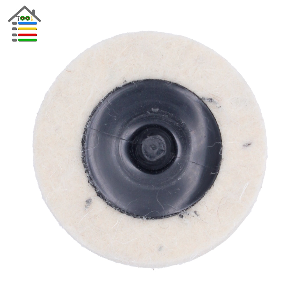 10Pcs 50mm Roloc Polishing Wheel Buffing Pads Compressed Wool Felt Fabric Disc Grinding Abrasive Tools Accessories for Dremel