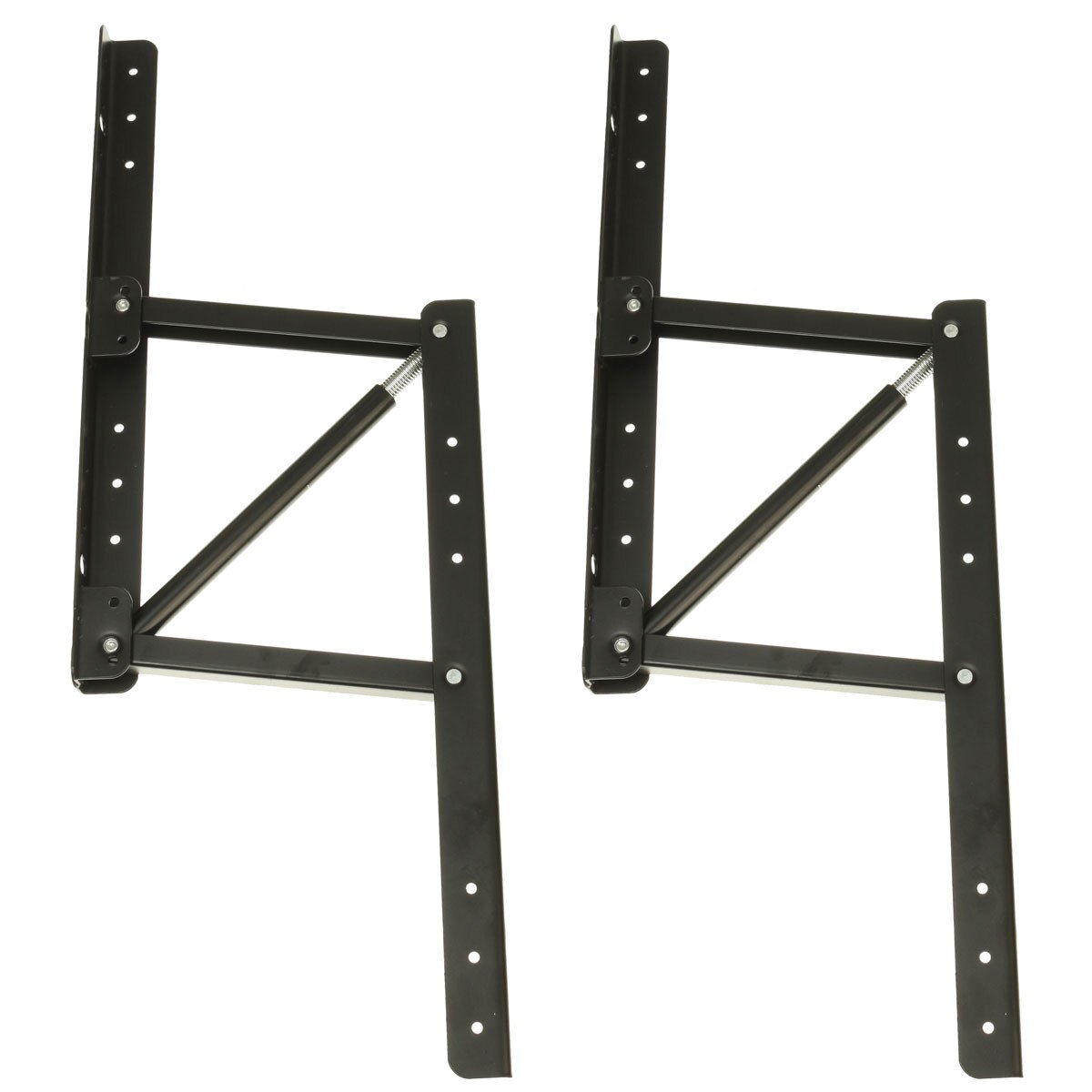2Pcs Vouwen Lente Thee Tafel Scharnier Meubels Lift Up Top Mechanisme Hardware Lifting Rack Plank Voor Koffie Computertable: Black