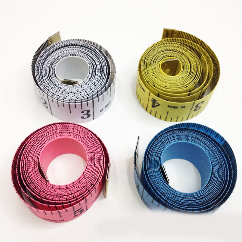 Regla de medición corporal de 150cm/60 ", cinta métrica de costura a medida, medidor de centímetro, cinta métrica de costura suave, Color aleatorio