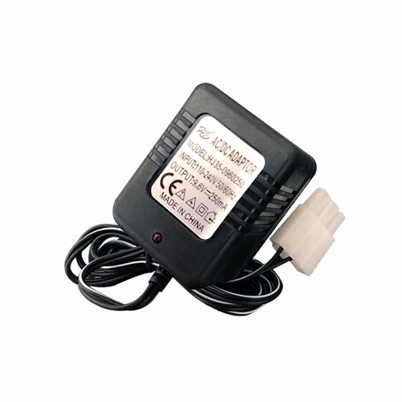 Laddare för 9.6v ni-cd ni-mh-batterier, ingång  ac 110v-240v utgångar 9.6v , 250ma med tamiya ket -3p kontakter för rc-leksak