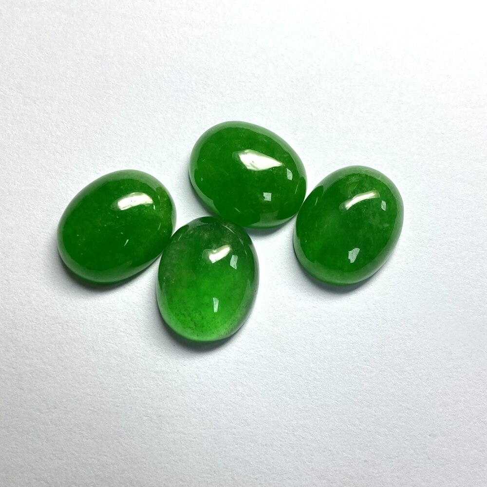 GRC Certificato naturale Giadeite Verde della pietra preziosa Ovale forma 6x4-20x15mm flatback cabochon di pietra anello di giada