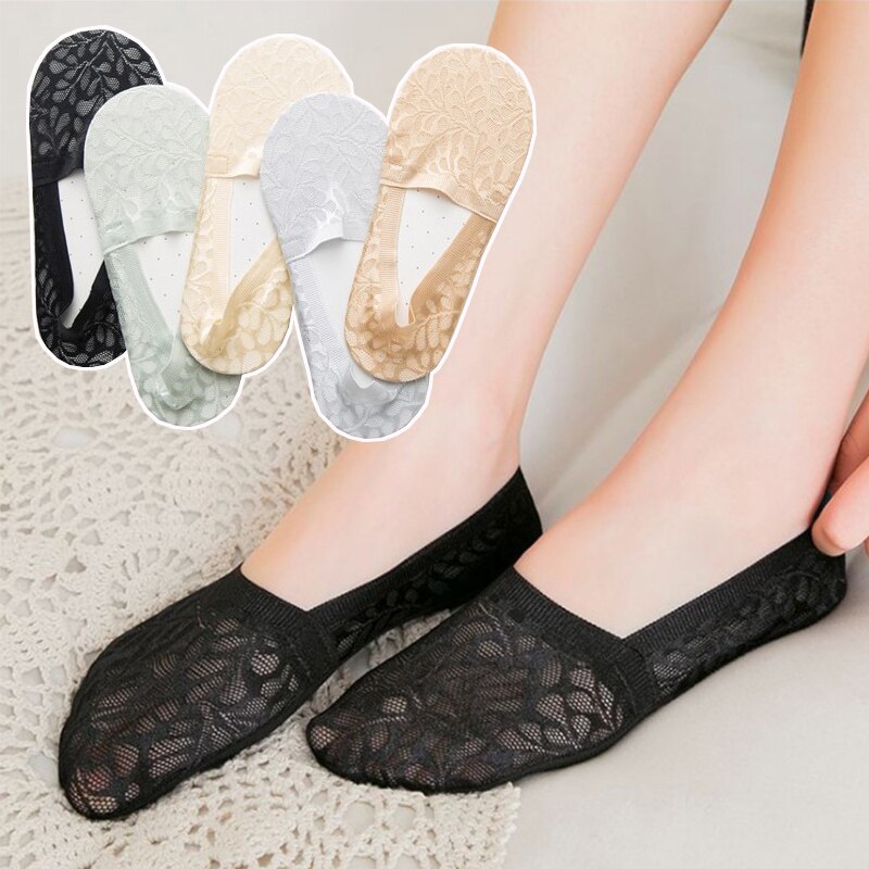 1 Pair Invisible Summer Women Girls Ankle Socks Short Sock Lace Flower Cotton Women Socks