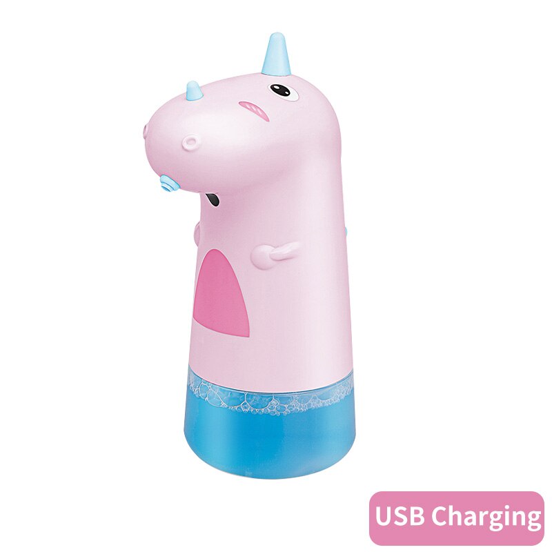 Distributeur automatique de savon mousse pour enfants, lavage des mains Intelligent, dispositif Non tactile, 2 Volume mousseux réglable pour la santé des enfants: Pink(USB Charge)