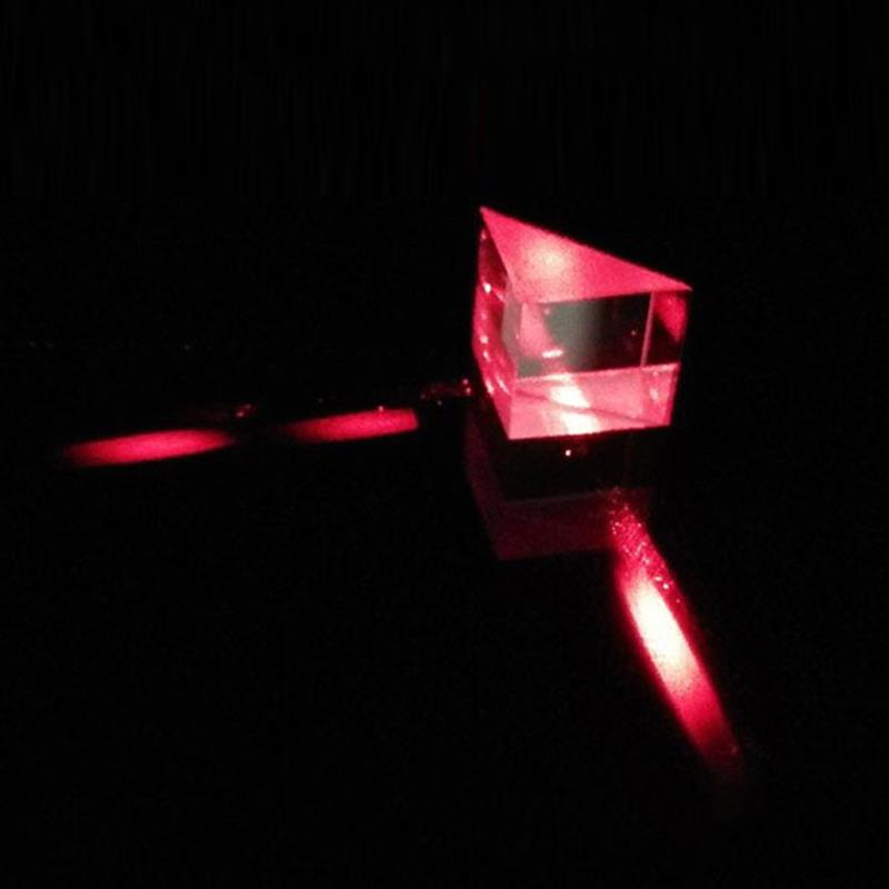 Optical Glass Prisms Crystal Triangular Prism Right Angle Isosceles Prisms for Lens Optical K9 Testing Instrument 10*10*10mm