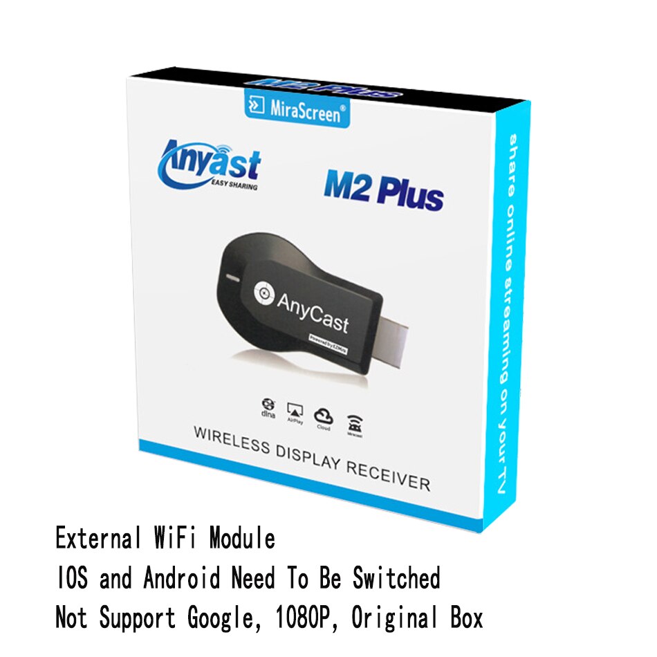 Anycast-receptor Dongle de TV M2 Plus, 1080P, compatible con HDMI, WiFi, Miracast, Airplay: M2 Plus