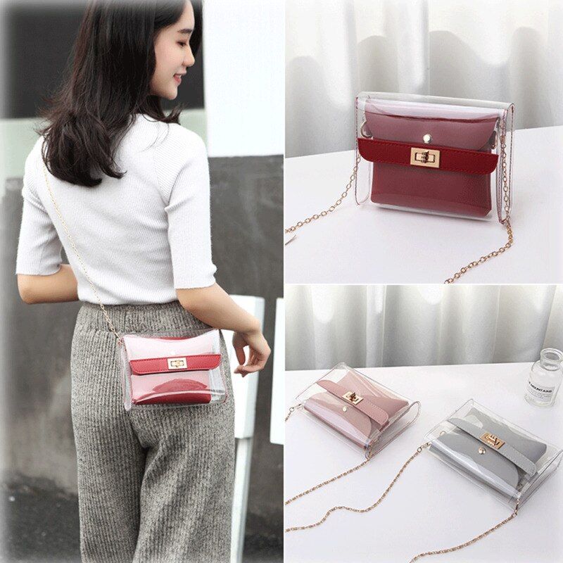 Vrouwen Schoudertassen PU Handtas Party Pakket Transparante Tas Messenger Crossbody Tas/DOOR