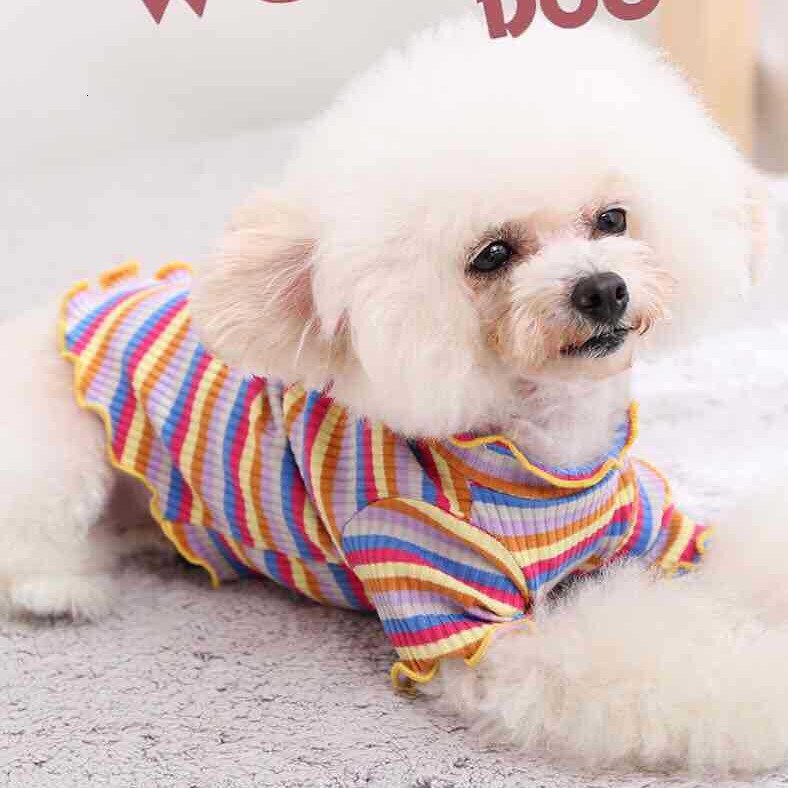 Hvalpetøj til katte skjorte hundetøj puddel kæledyr tøj hundetrøje hundetrøjer til små hunde pullover: Lyserød / L