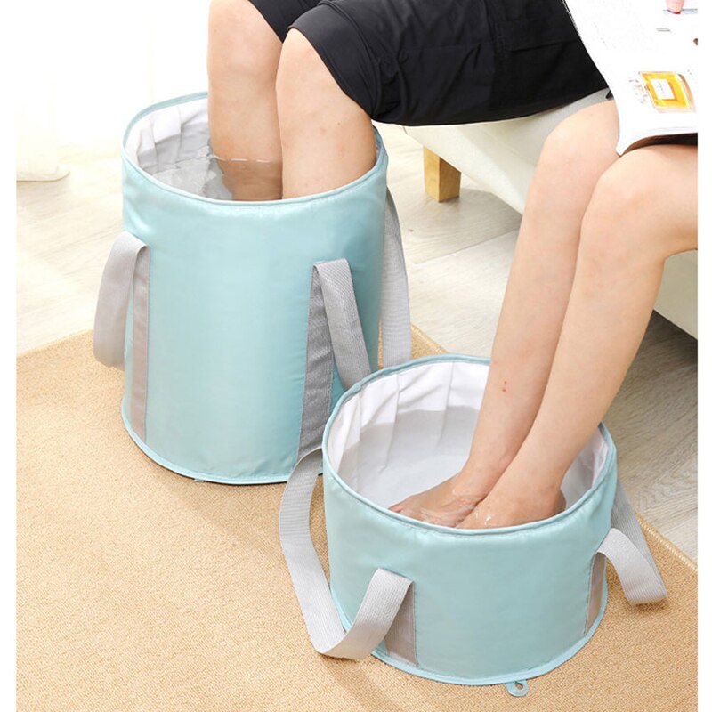 Foldable Basin Travel Camping Washbasin Bucket Fishing Folding Basin Foot Bath Sink Foot soak Bag Multifunctional Bucket