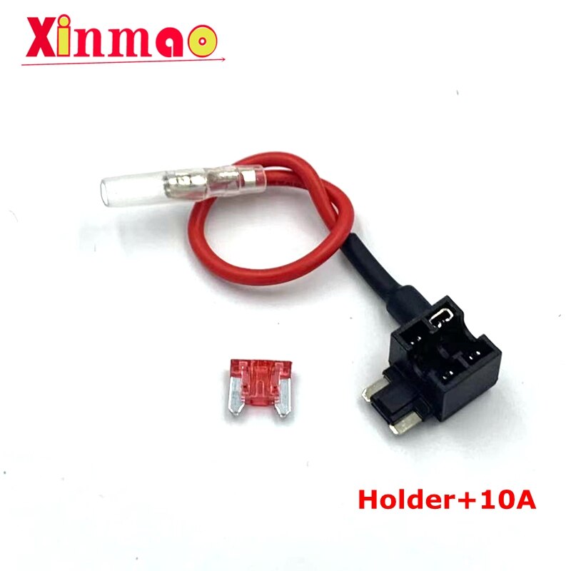 12V Mini Kleine Medium Size Auto Zekeringhouder Add-A-Circuit Tap Adapter Met 10A Micro Mini standaard Atm Blade Zekering: R Mini 10A