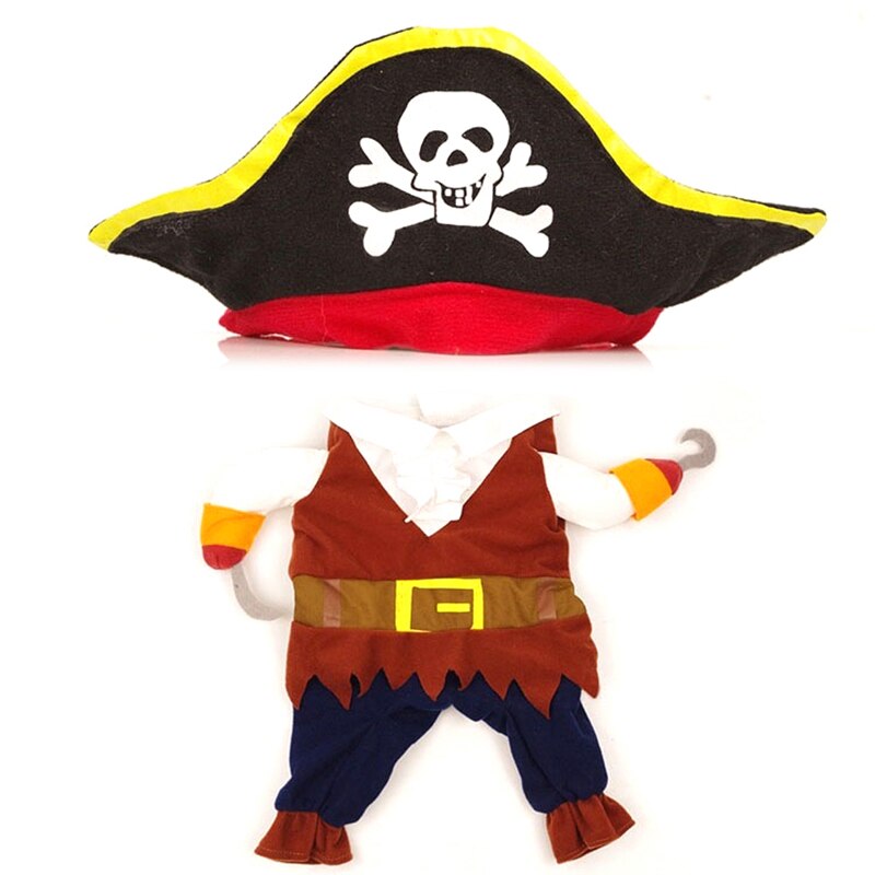 Roliga husdjurskläder cosplay pirat hund katt halloween fest söt kostym kläder komfort för liten medelstor hund katt husdjur outfit