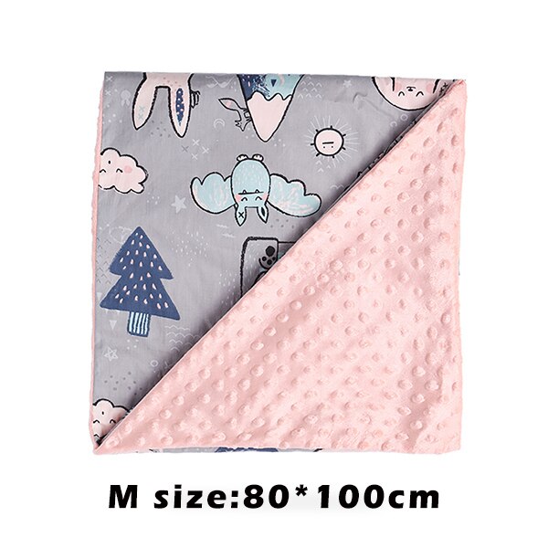 Baby Baumwolle Decke Weichen Flanell Vlies Windeln Neugeborene Kleinkind minky Bettwäsche Decke Kinderwagen wickeln Abdeckungen Blasen M/L größe