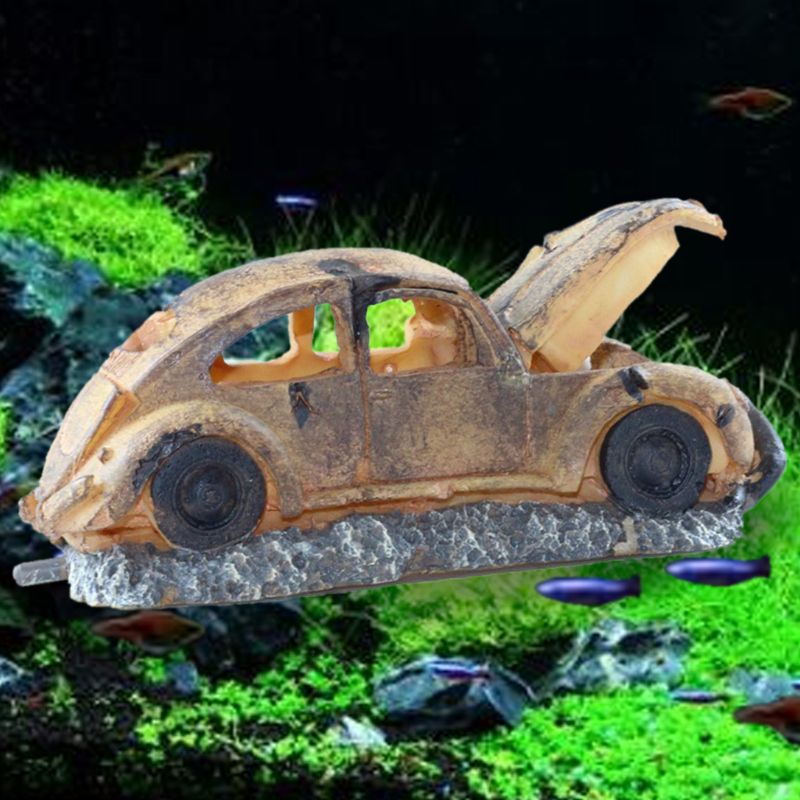 Decoração para carro pneumática com oxigênio, operado à ar, aquário, decoração subaquática, paisagem, tanque de peixes, enfeite