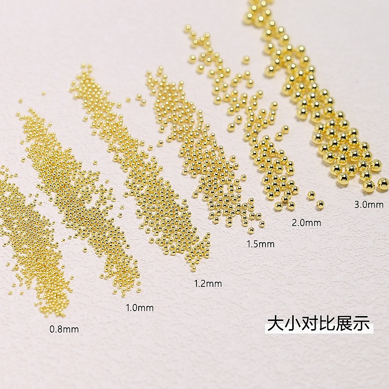 Mini billes d'acier en alliage de micro caviars, 10g, 0.4mm-3mm, 4 couleurs, bijoux en biscuits pour nail art, accessoires de manucure, ornements DIY