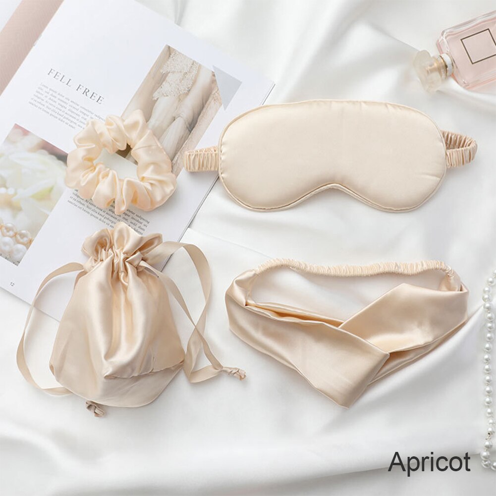 Sleeping Silk Night Eye Mask Help To Sleep Aid Blindfold With Cloth Bag Eyepatch Rest For Men Women Breathable Eye Cover: 07