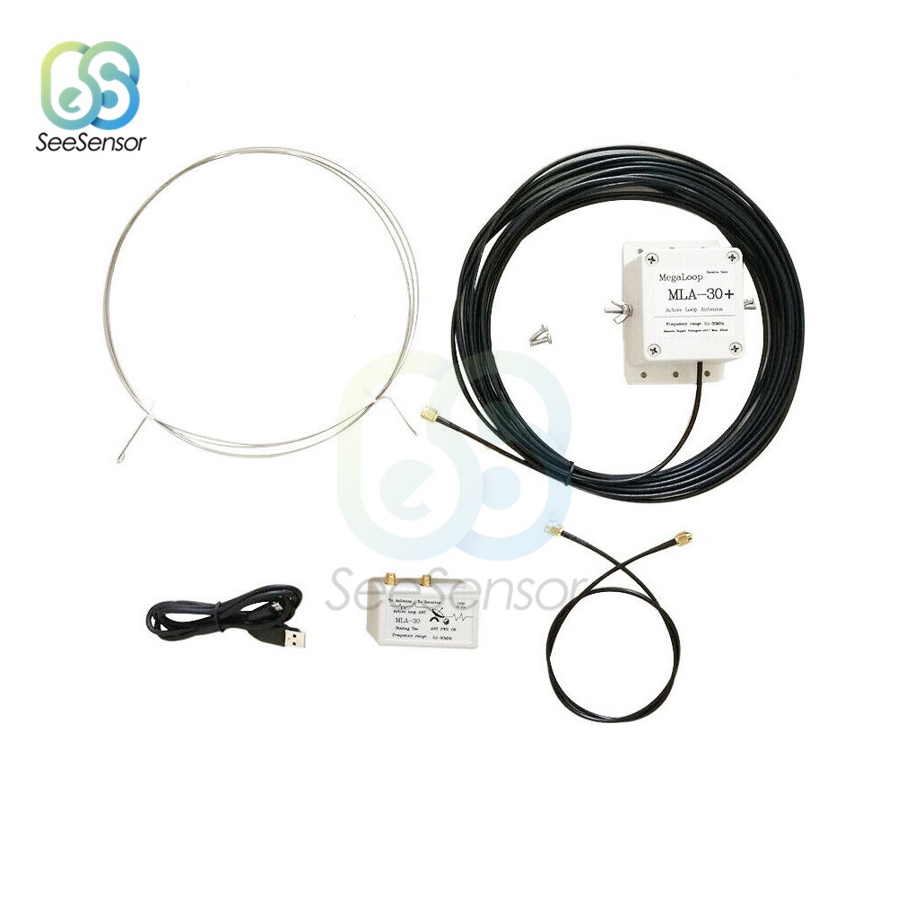 MLA-30+ (plus) Active Loop Antenna Low Noise Medium Short Wave SDR Loop Antenna Short Wave Radio Antenna 0.5-30MHz