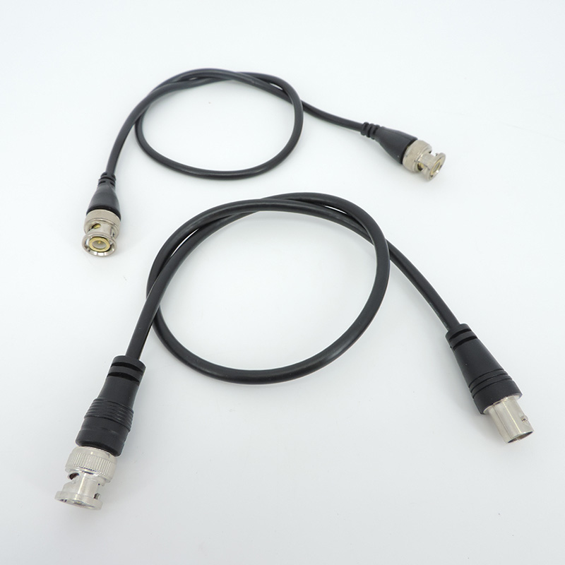Cable BNC macho a macho hembra, adaptador de línea de vídeo, extensión de conector, Cable en espiral, cámara CCTV
