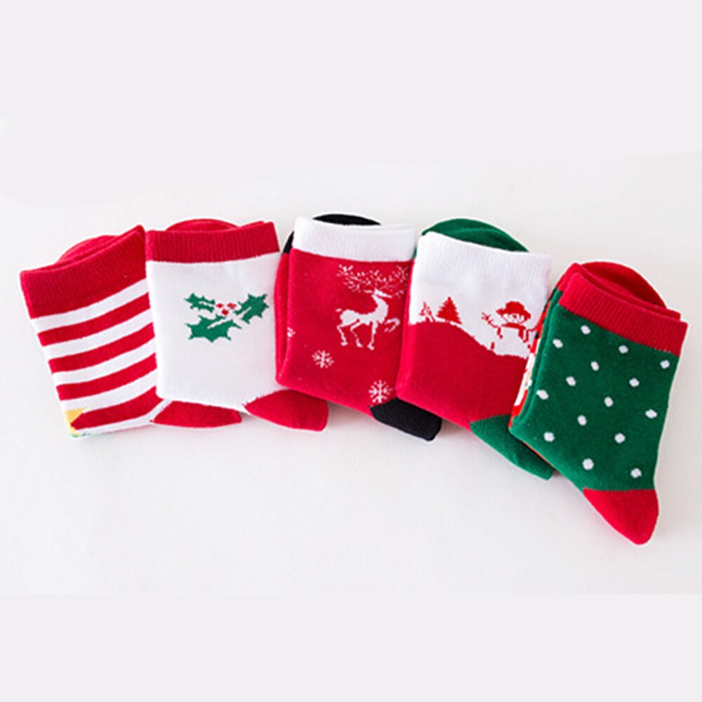 5 paren/set Baby Katoenen Sokken Jongens Meisjes Kerst Sokken Match Kerst Kostuum Voor Kid Kinderen Christmas Party Nieuwjaar Party