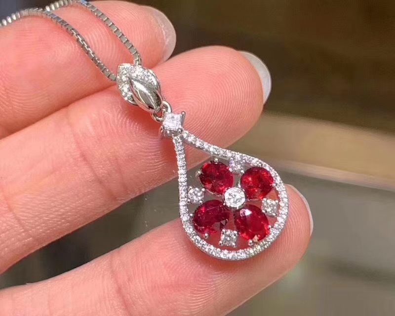 KJJEAXCMY feine schmuck natürliche rubin 925 Sterling silber frauen edelstein anhänger halskette kette unterstützung Prüfung schöNe