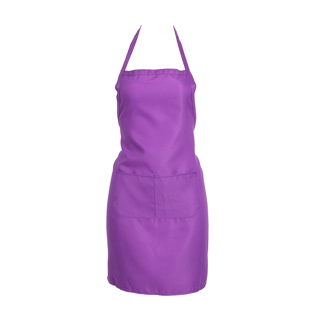 Delantal con pechera ajustable para hombre y mujer, vestido de Chef para restaurante, cocina clásica con bolsillos, artesanía de carnicero para hornear, cocina, barbacoa: Morado