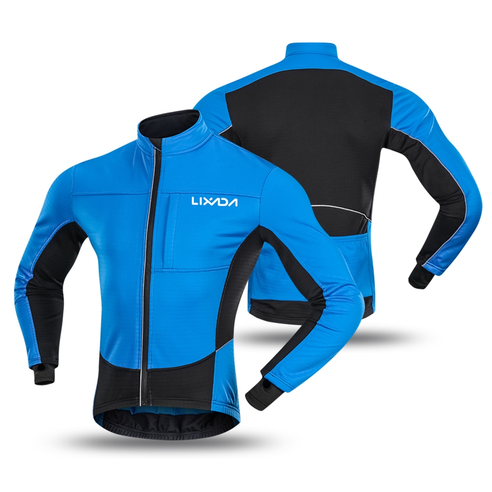Lixada heren winter thermische winddichte fietsjas mtb fiets windjack waterdichte sportkleding sportkleding