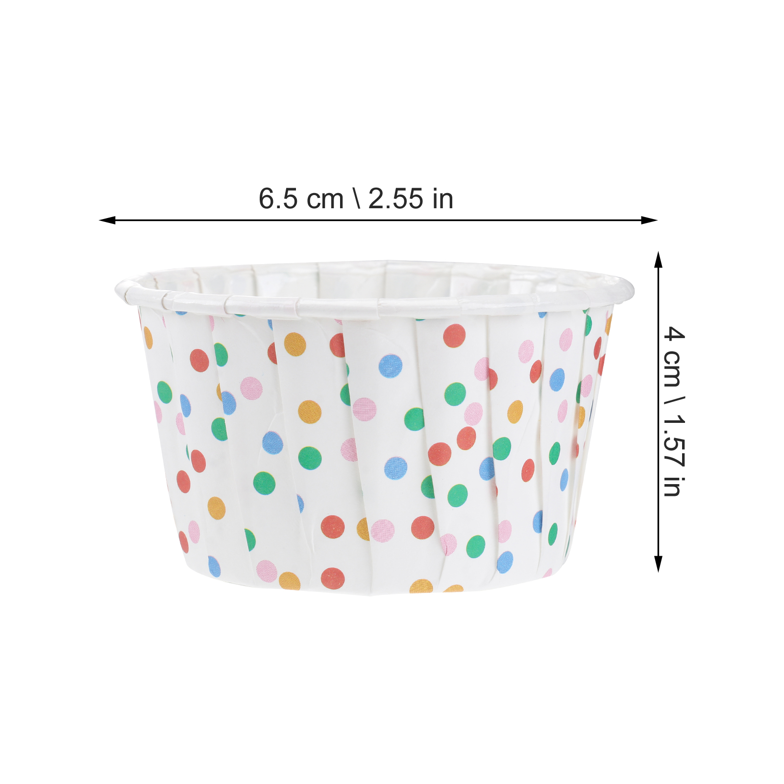 100pcs Paper Ice Cream Cups Disposable Cake Cup Dessert Bowls Party Supplies for Baking Wedding Birthday (Colorful)