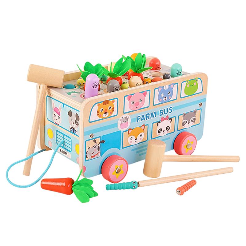 1 Set Whack-A-mole Speelgoed Houten Blokken Speelgoed Cognitieve Speelgoed Educatief Speelbal Accessoire Speelgoed Voor Kinderen Kids
